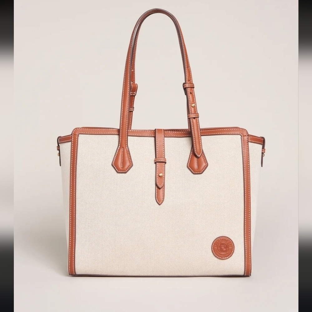 Spartina 449  Victoria Tote Woven Saddle Brown $282 Retail